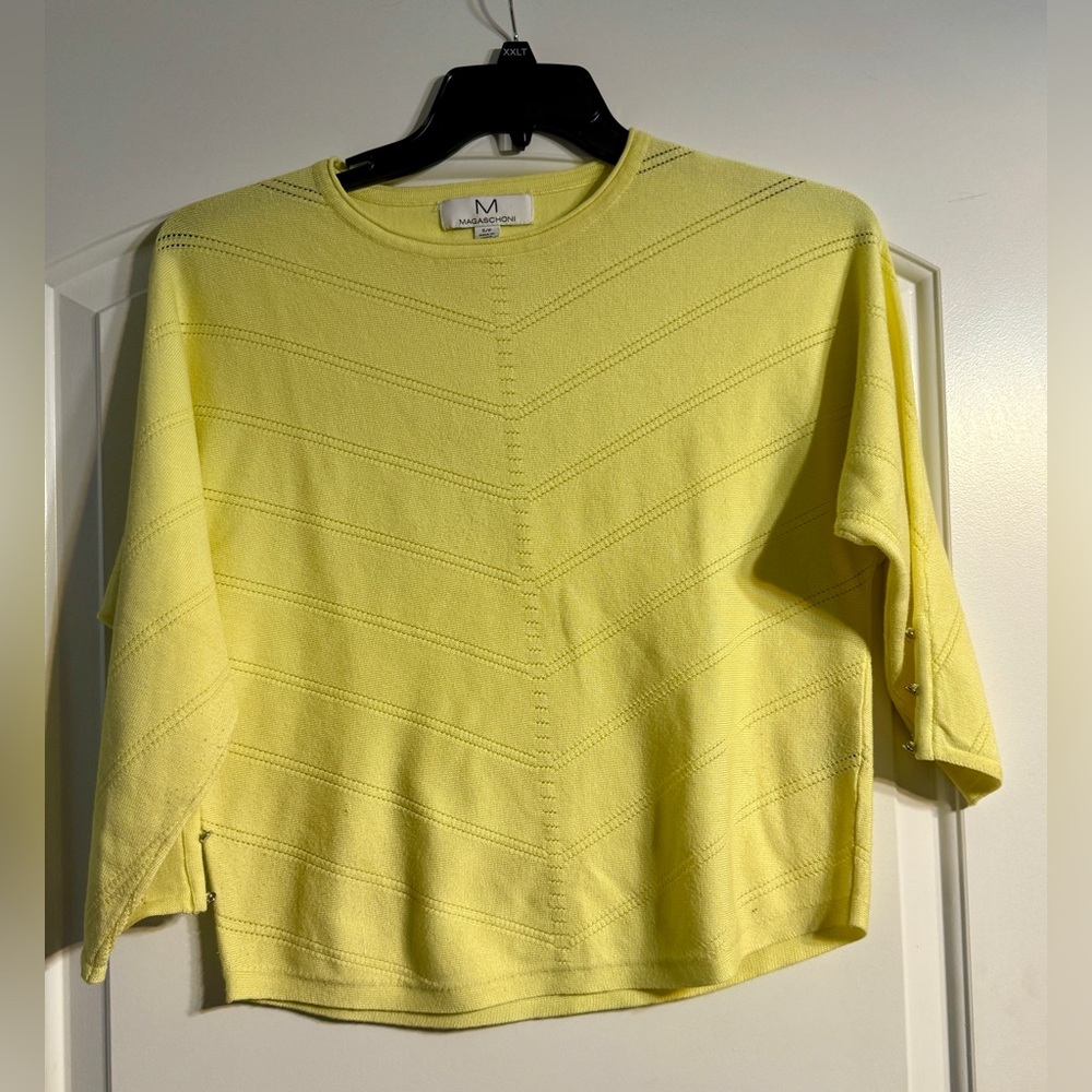 Magaschoni Yellow Knit‎ Sweater